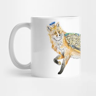 Fox Peacock Watercolor Mug